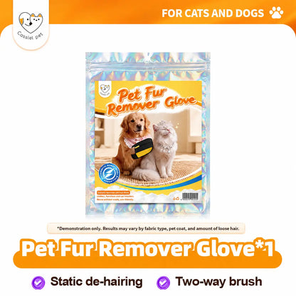 Cassiel-Pet Pet Hair Removal Gloves, Cat&Dog Grooming Gloves, Pet Hair Remover Tool, Electrostatic Hair Cleaner, Reusable Glove for Couch, Furniture, Carpet, Car Seat